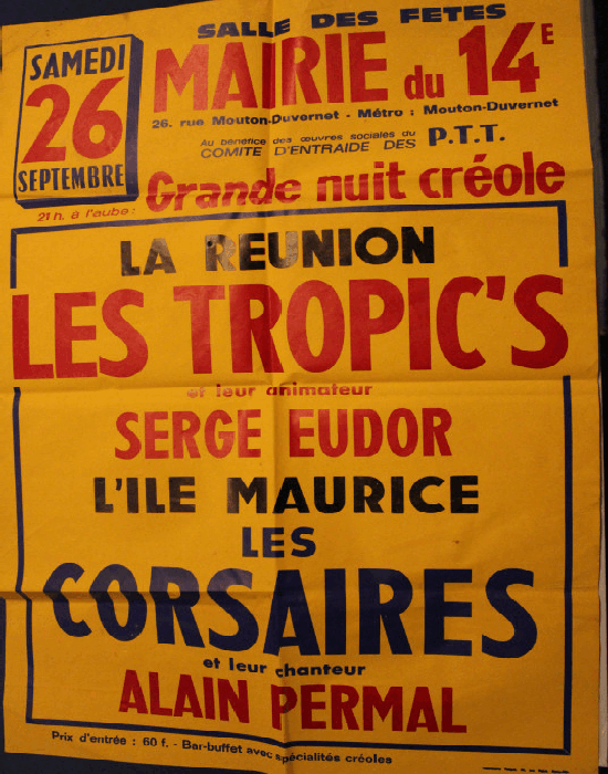 affiche concert tropics de Paris